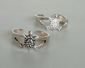 Turtle sterling silver toe ring | Bohemian jewelry | Body jewelry | Foot fetish | Minimalist toe ring | Funky toe ring | TAI