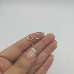 8mm tiny hoops | Silver hoop earrings | Silver jewelry | Cartilage hoops | Minimalist hoops | Body piercing | Silver ear hoops | E36S