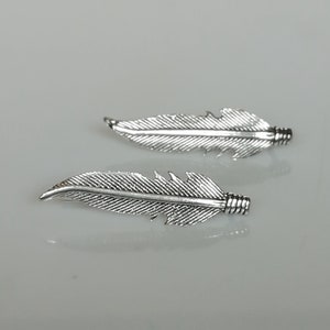 Feather ear climber | Silver ear creeper | 925 silver climber | Bohemian jewelry | Feather jewelry |  Ear climber | E77