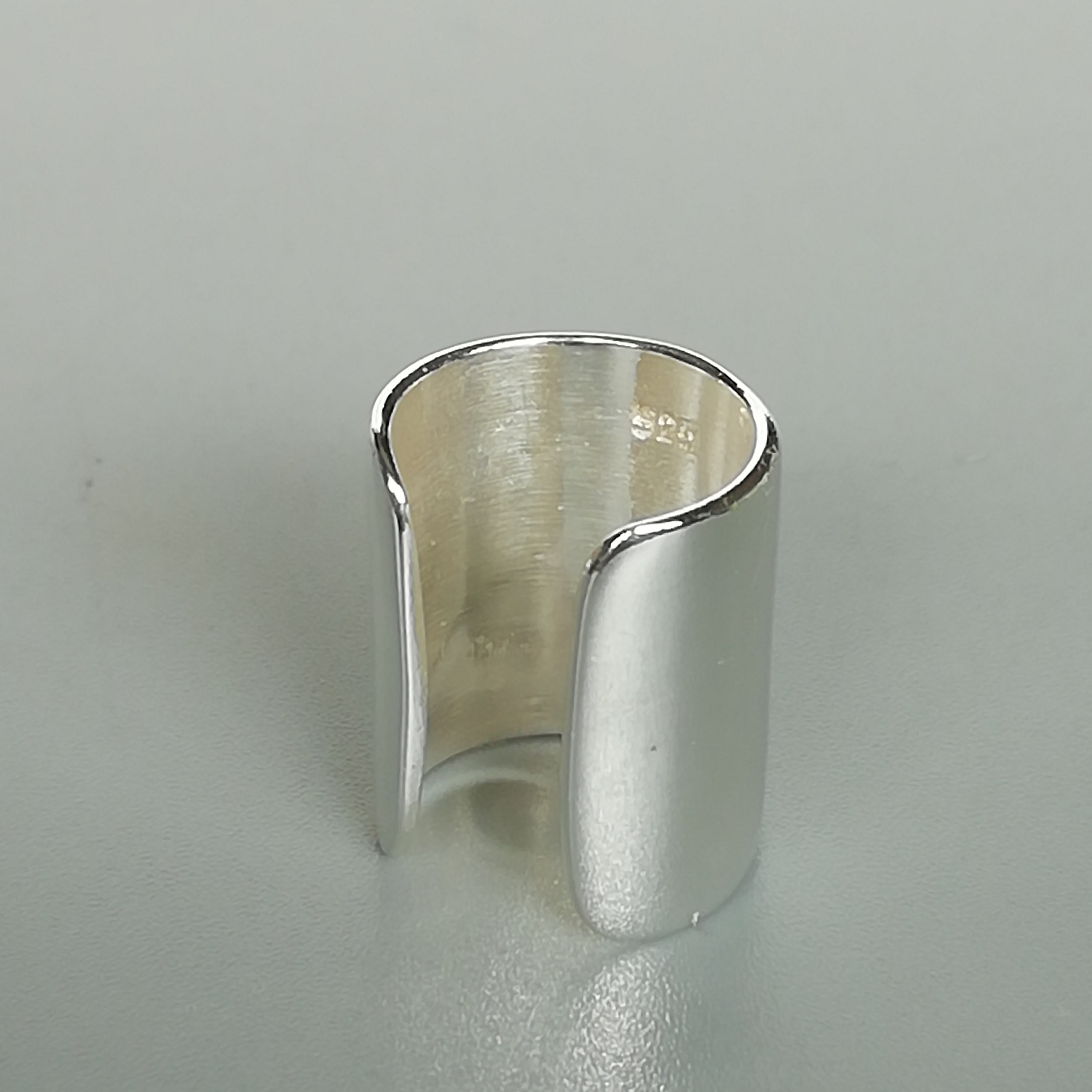 Sterling Silver Tube Ear Cuff | Chunky Ear Wrap | Wide Helix