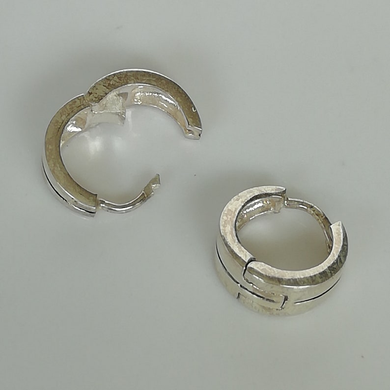 12 Mm Silver Hoop Thick Band Hoops Silver Jewelry Etsy