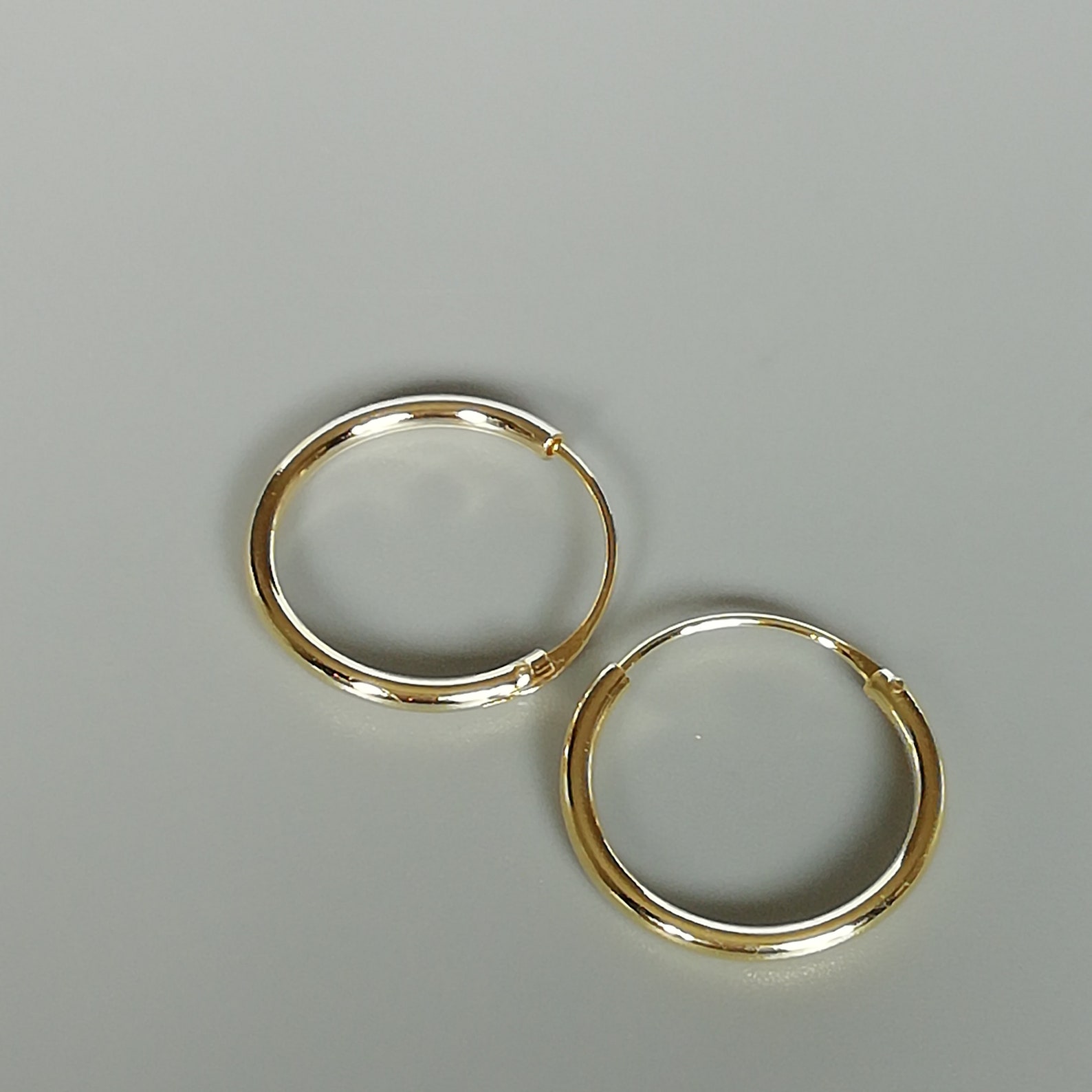Set Of 3 Gold Plated Fashion Ate Hoop Earring