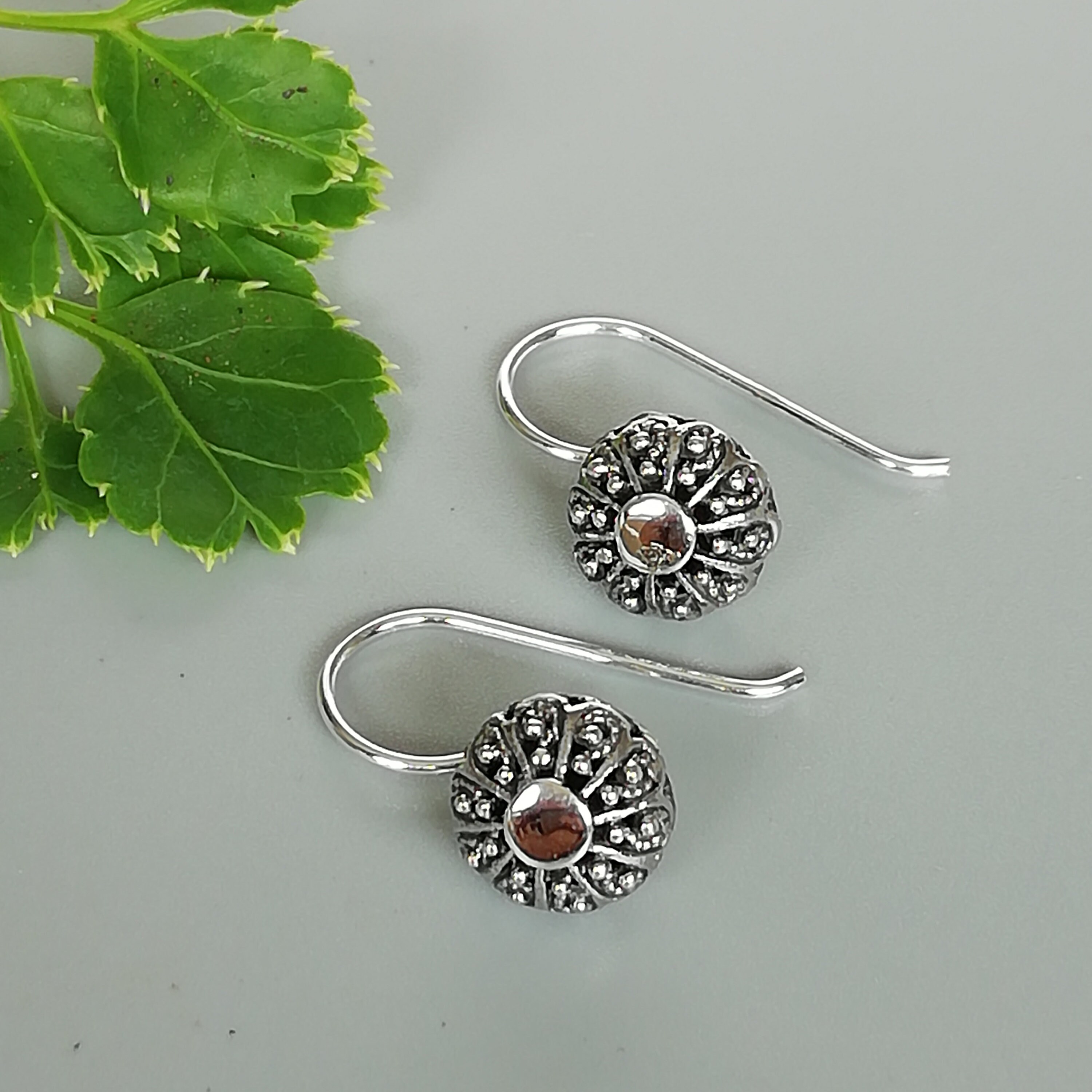 Sterling Silver Filigree Ball Earrings Sphere Ear Danglers Etsy UK