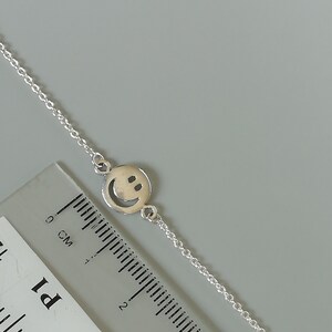 925 Sterling Silver Smiley Face Bead Charm For European Bracelets - Antique Silver Finish (9mm X 7mm)
