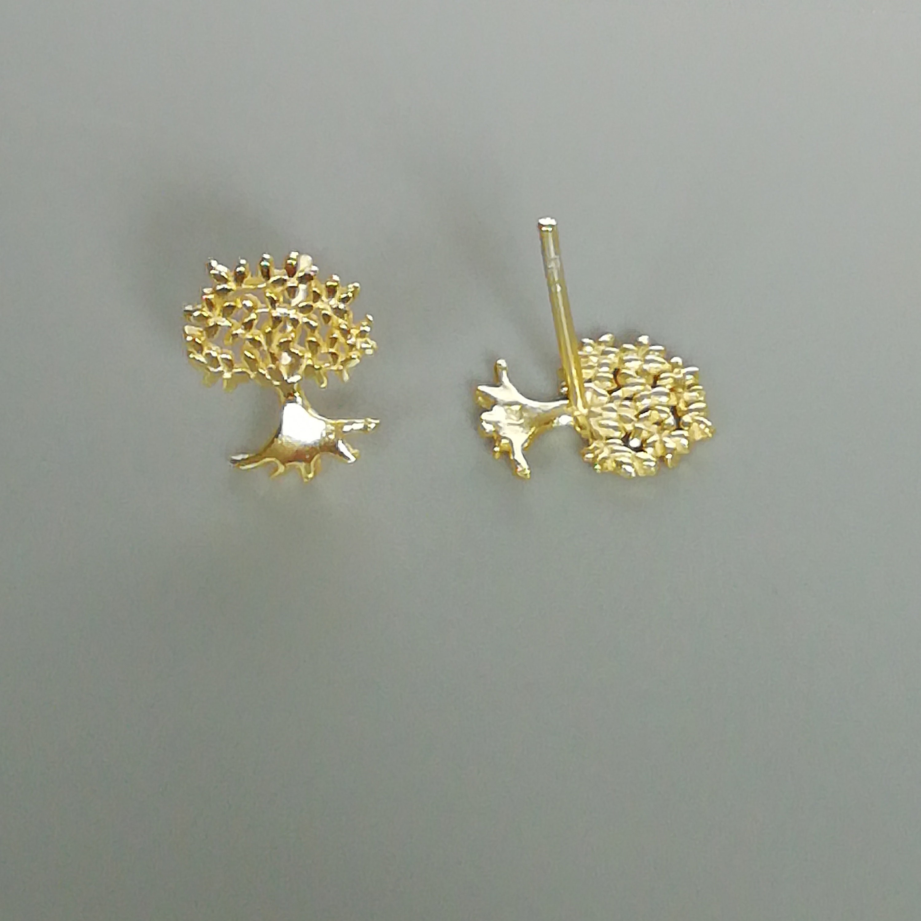 Gold Tree of Life Ear Stud | Gold Plated Earrings
