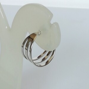 Silver earrings | Three band earrings | Silver Jewelry | Everyday earrings | Round  Earrings | Gifts for her | E101