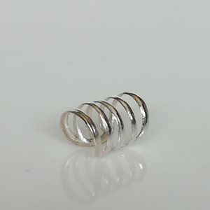 Silver ear cuff | Five ring ear cuff  | No piercing ear cuff | Bohemian Cuff | Unisex ear cuff | Minimalistic cuff | E71