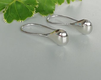 Sterling silver drop earring | Simple silver earrings | Tear drop earrings | Silver Accessories | Gifts for her | Casual Earrings |  ESTCI