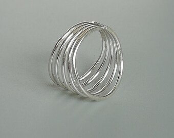 Sterling silver five rings toe ring | Boho body jewelry | Adjustable toe band | Feet jewelry | Minimalist toe ring | Foot fetish | TSSI