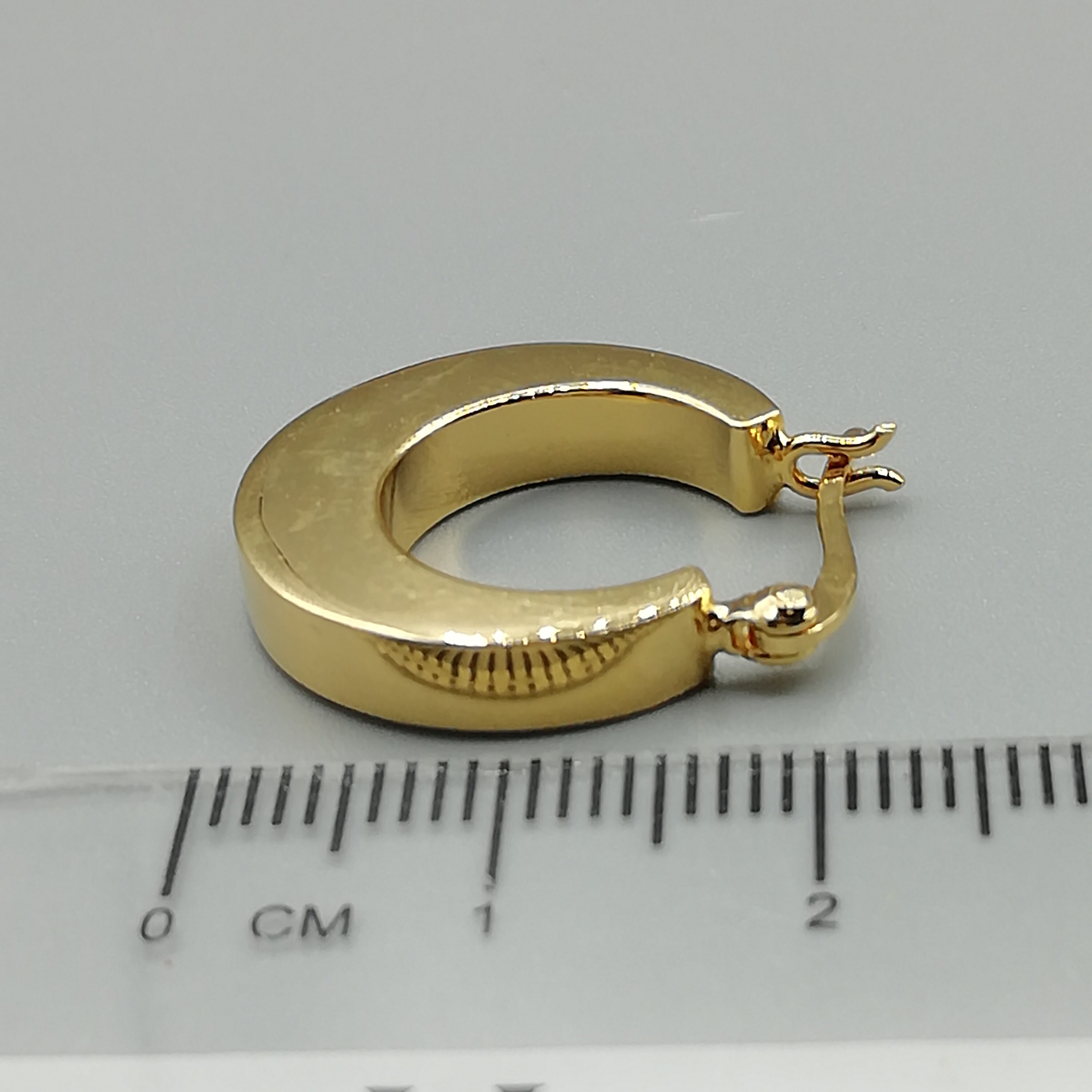 STYLE 79 CHUNKY GOLD CURVED EARRINGS main image 1