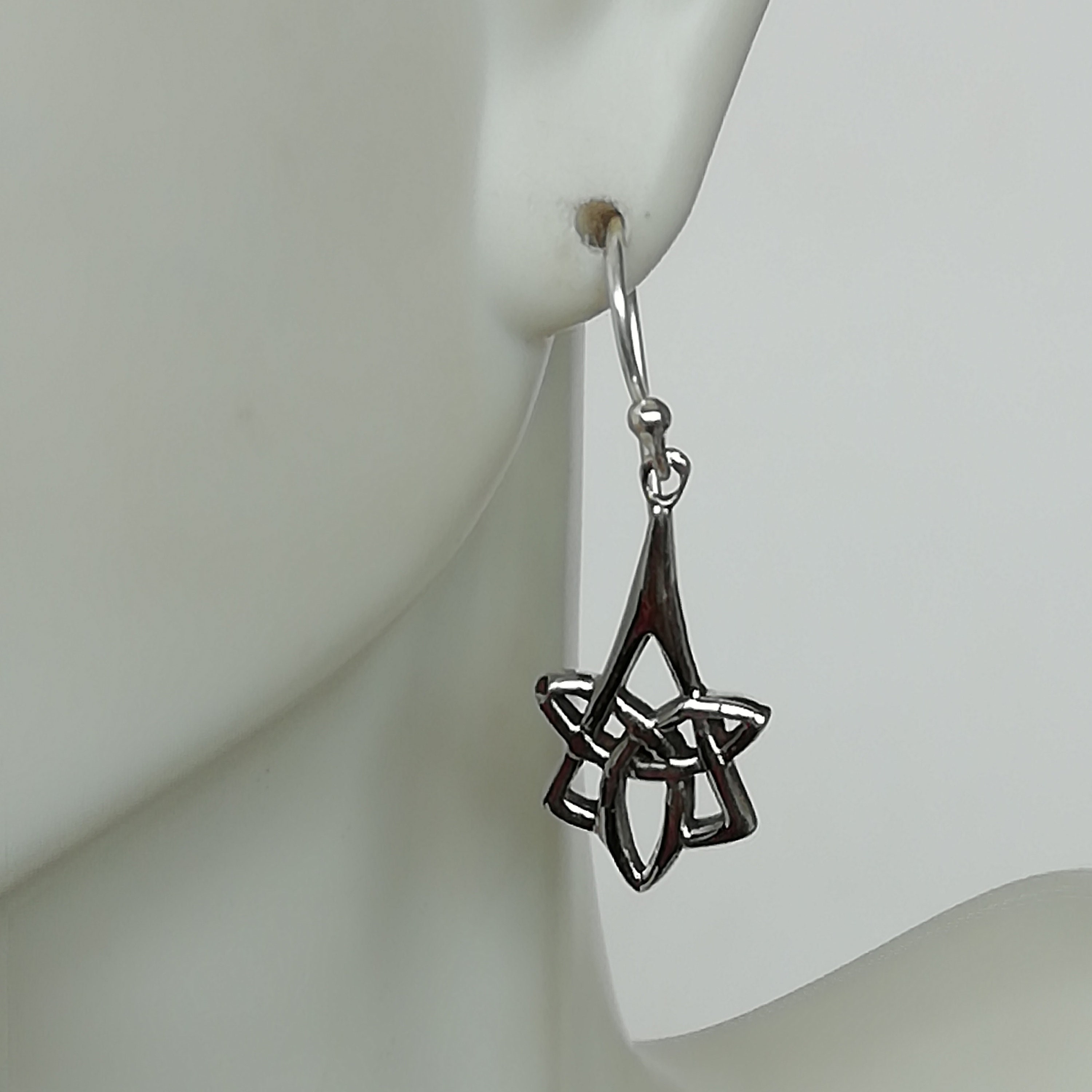 Orecchini Pendenti In Argento Sterling A Forma Di Marquise Con Nodo Celtico