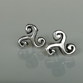 Orecchini Pendenti In Argento 925 Con Triskelion Celtico, 16x20 Mm, DTPsilver