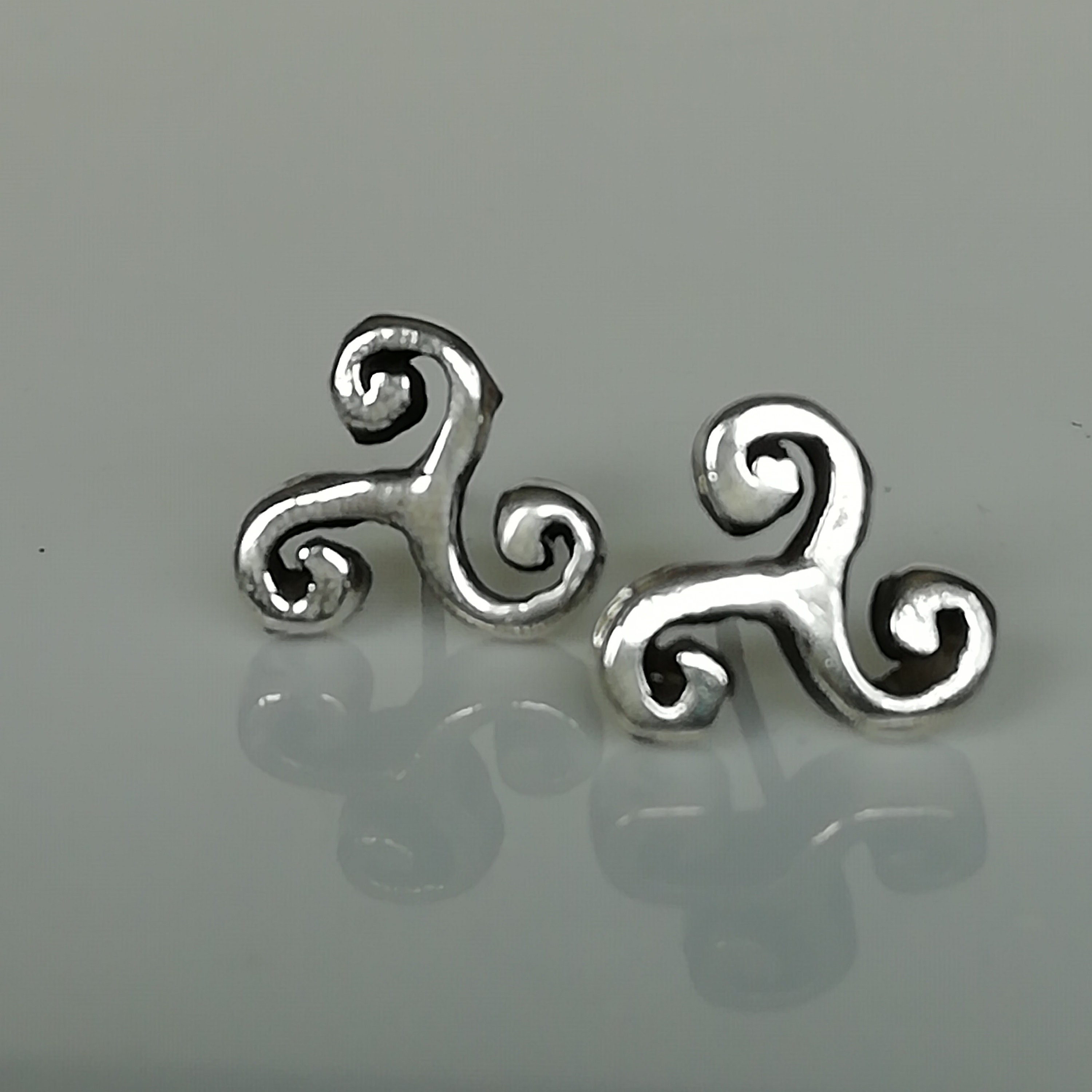 Orecchini Pendenti In Argento 925 Con Triskelion Celtico, 16x20 Mm, DTPsilver
