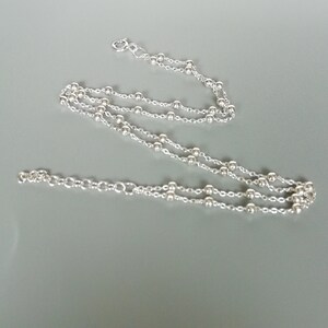Sterling Silver Beads Anklet Double String Anklet Silver Chain Anklet ...