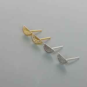 Set of gold and silver watermelon earrings | Sterling silver ear studs | Earrings set | Cartilage earrings  | Gold plated studs | E435gS