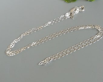 Sterling silver anchor link chain | Dainty neck chain | Gift chain for her | Silver necklace  | Minimalist jewelry | Casual necklace | Cn