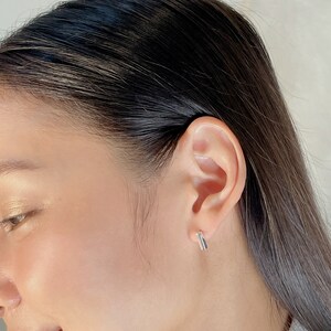 Tiny bar ear studs | Sterling silver studs | Silver bar earrings | Minimalist jewelry | Silver gift jewelry | E498