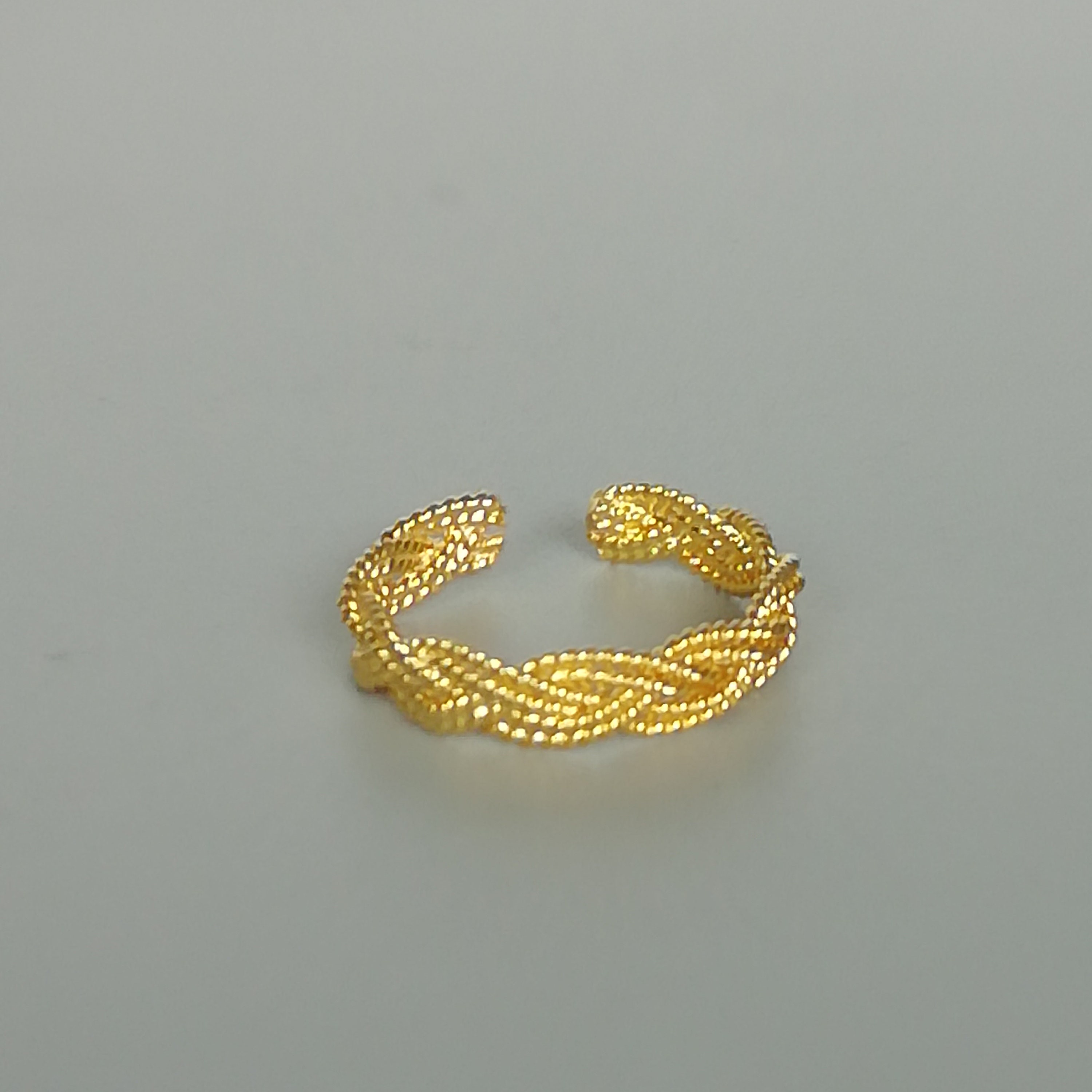 Braided Toe Ring Gold Plated Toe Ring Free Size Toe Band Etsy