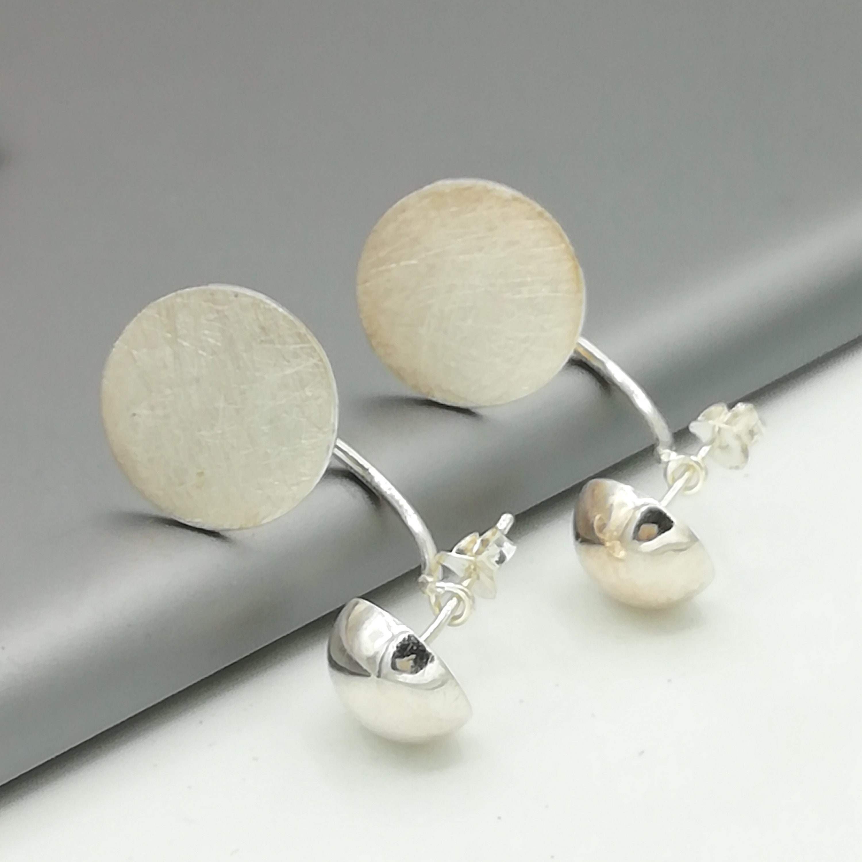 Ear Jacket Silver Ear Jacket Round Ear Jacket Bohemian Etsy