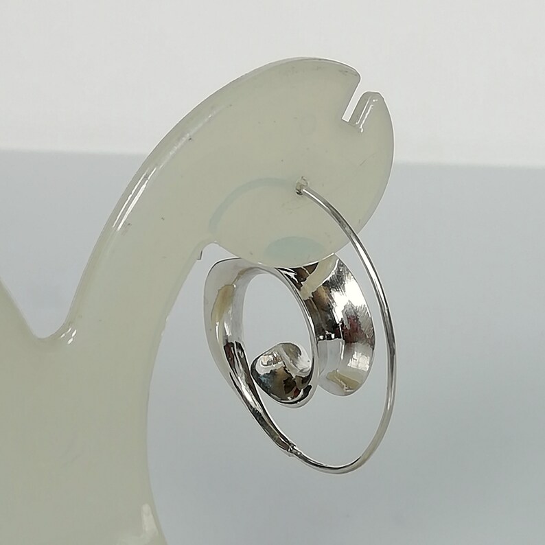 Spiral Silver Hoops Silver Hoop Earrings Silver Jewelry Etsy