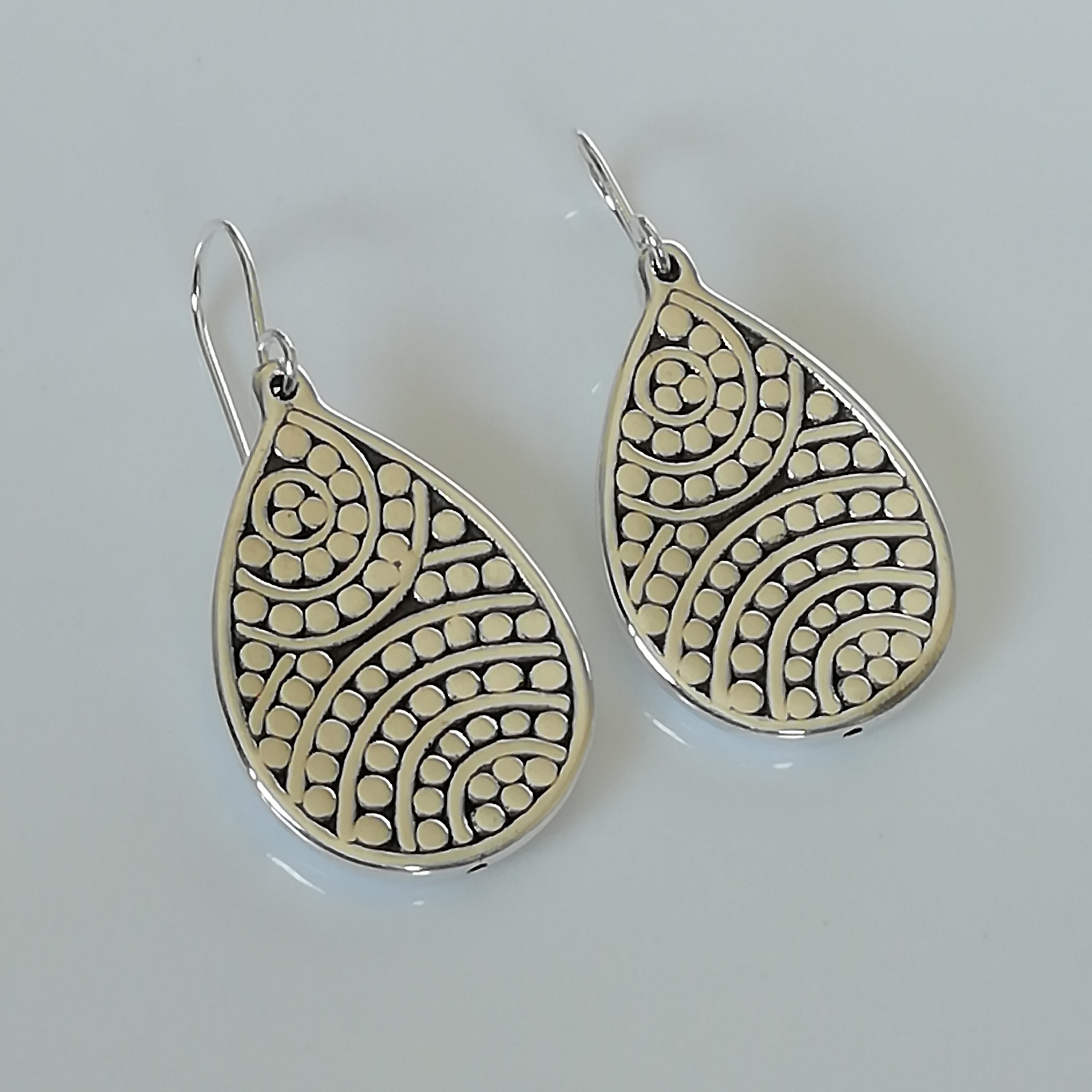 Egyptian earrings | Silver ear danglers | Silver dots earrings | Silver jewelry | Earrings for her | Pretty earrings | E217