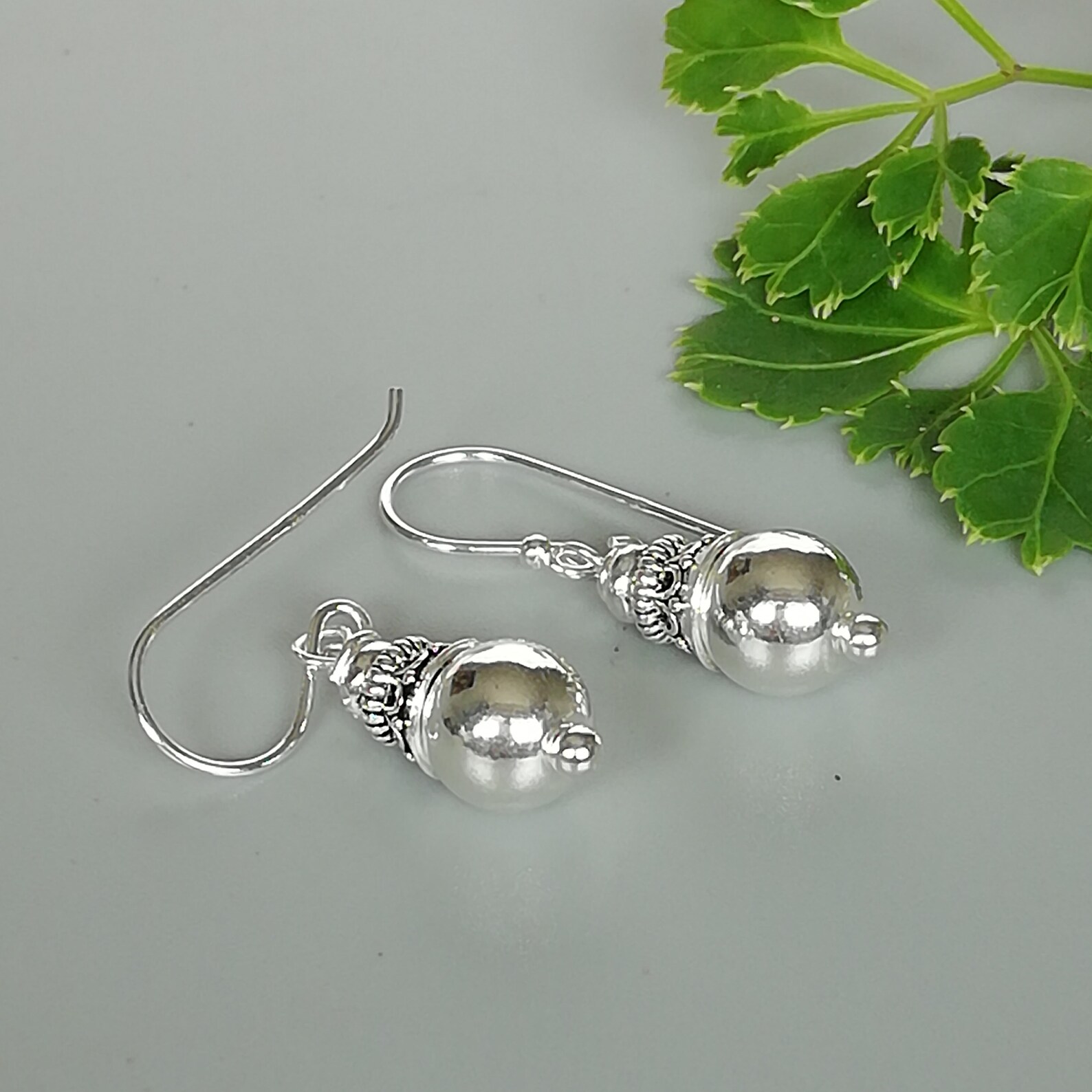 Sterling Silver Ball Danglers Silver Drop Earring Ethnic Etsy
