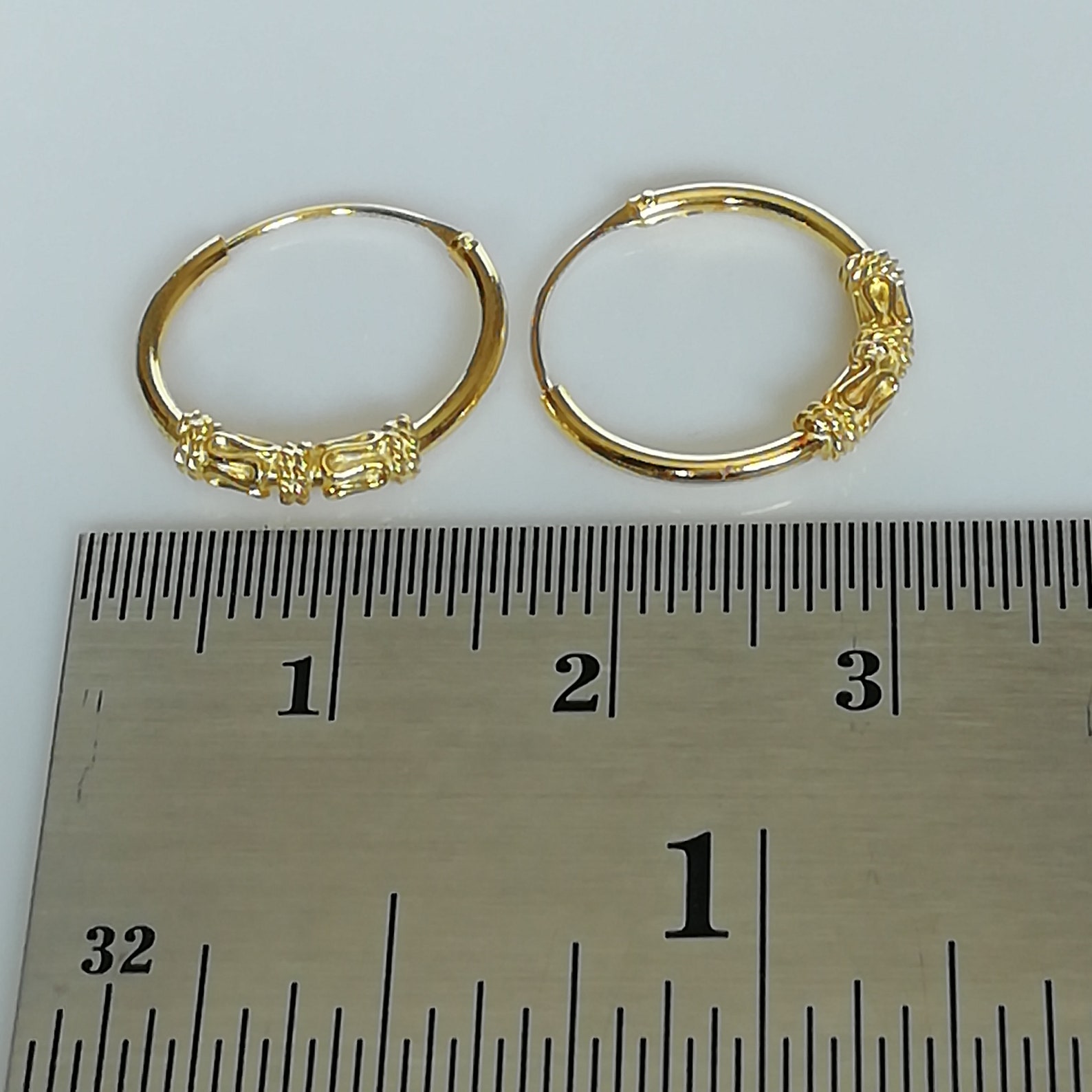 Gold ear hoops Clearance