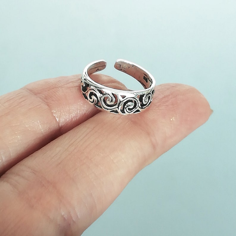 Sterling Silver Toe Ring Indian Ring Band Bohemian Jewelry Etsy