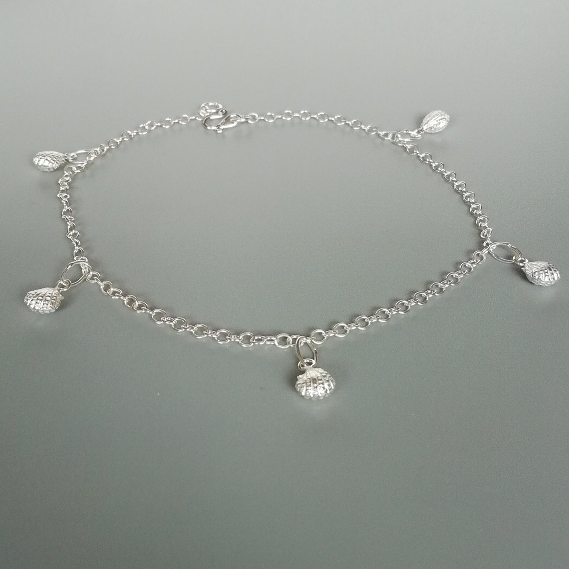 Tiny Shell Charms Anklet Silver Charm Anklet Silver Anklet Etsy tiny-shell-charms-anklet-silver-charm-anklet-silver-anklet-etsy