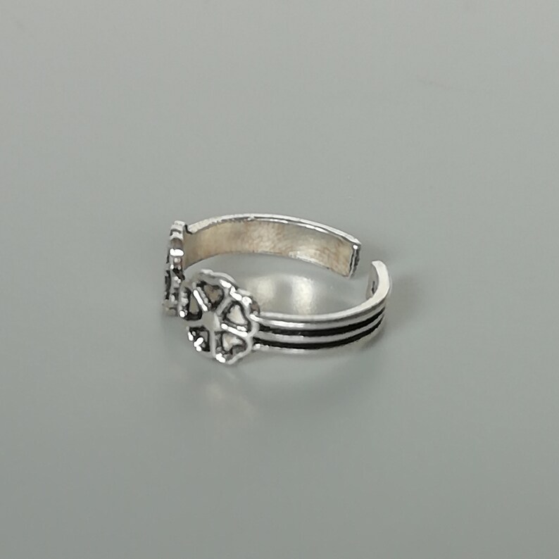 Sterling Silver Flower Toe Ring Bohemian Toe Ring Body - Etsy