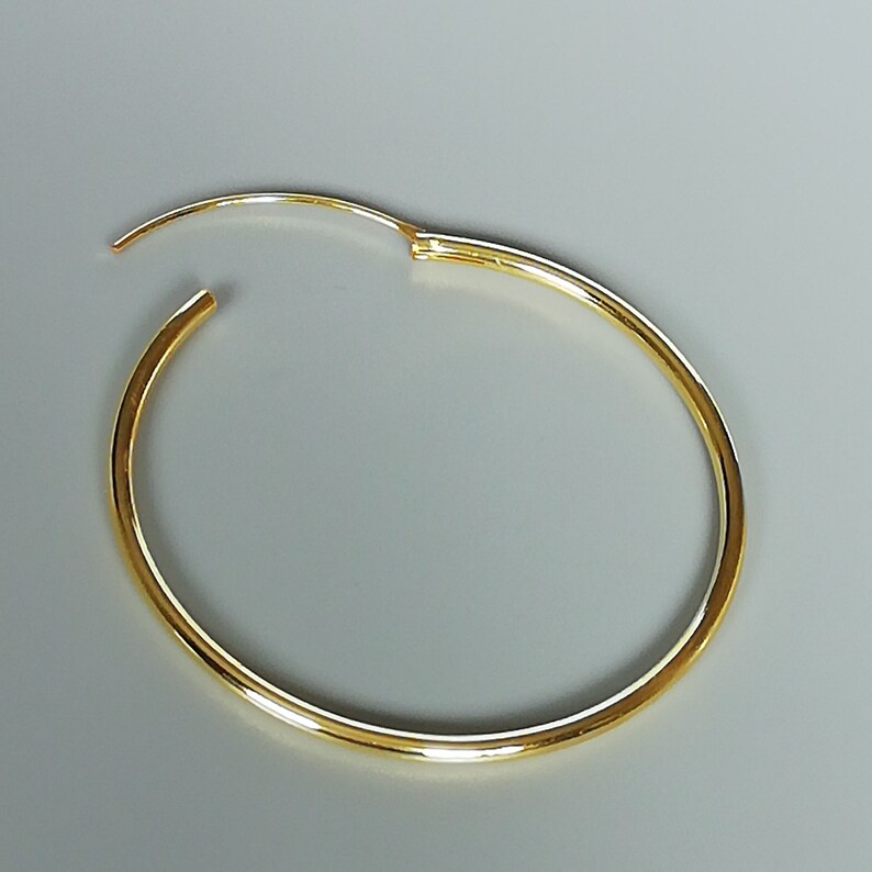 Large gold hoop earrings 45mm gold dipped hoops Endless Etsy