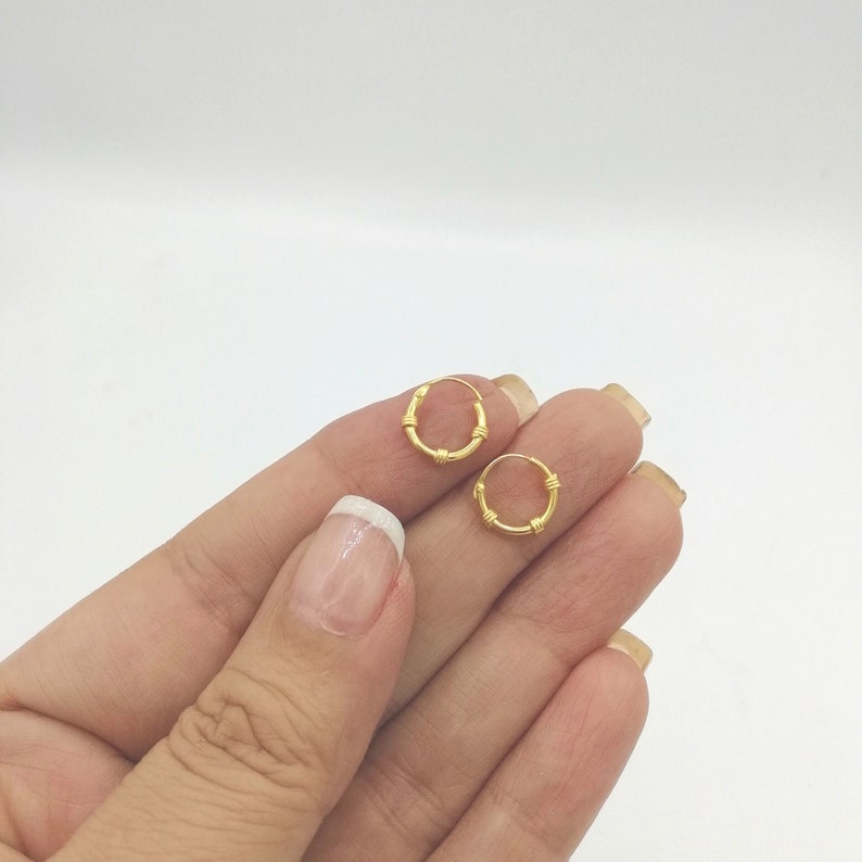 Small 2 mm Gold Hoops main image 1