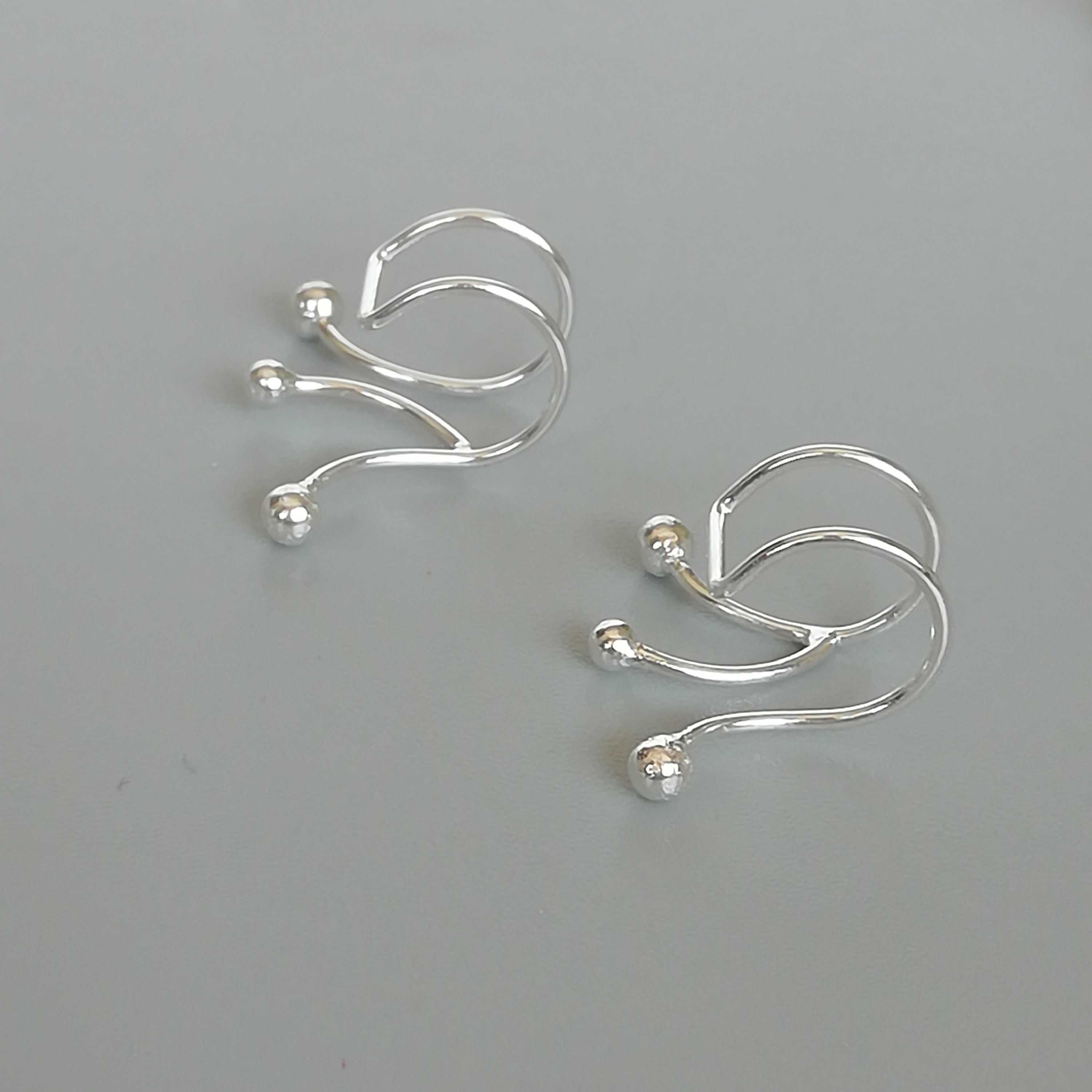 Sterling Silver 16mm Ball / Sphere Ear Cuff シルバーイヤカフ Sterling Silver925 10mm 16mm Ball / Sphere Ear Cuff [ Unisex