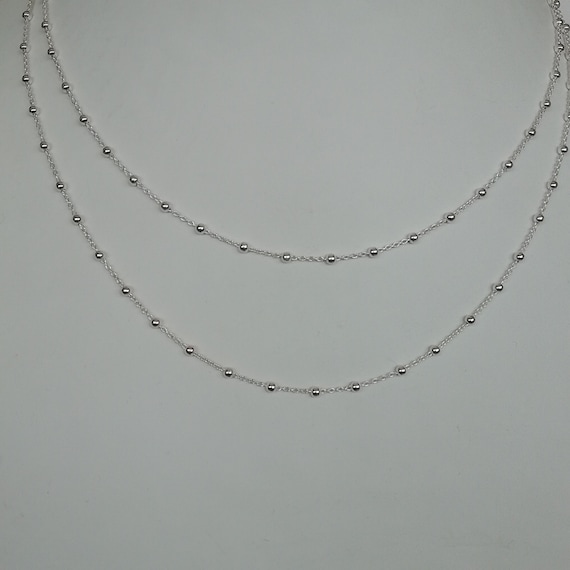 ネックレス・ペンダント Shiny Balls Necklace Sterling Silver Chain With Balls | Neck Chain | Shiny Beads