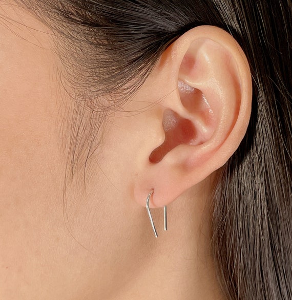 Sterling Silver U Ear Wire Horse Shoe Ear Wires Inverted U Etsy
