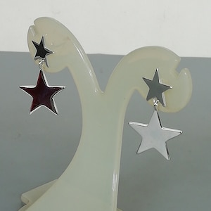 Star ear danglers | Sterling silver | Ear danglers | Celestial jewelry | Star earrings | Silver gift earrings | Gift earrings | E1088
