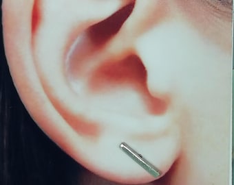 Tiny Bar studs | Silver bar studs | Line earrings | 925 Silver jewelry | Silver accessories | Silver ear studs | Thin bar earrings | E1171