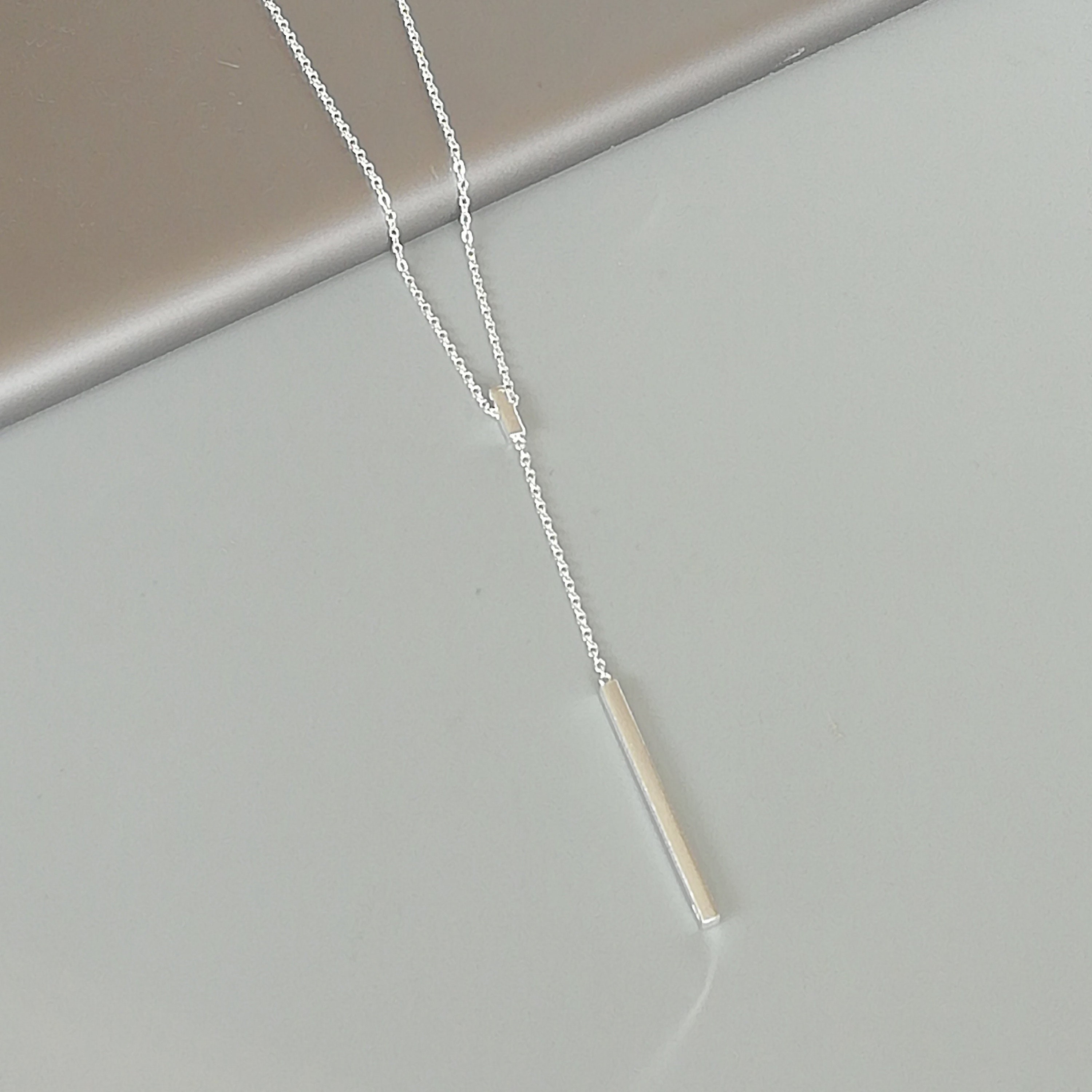 Sterling Silver Bar Y Necklace | Necklace | Lariat Neck