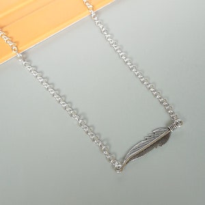 Sterling silver feather charm anklet | Silver ankle chain | Feet jewelry | Bohemian anklet | Wanderlust jewelry | Foot Chain | ASTR