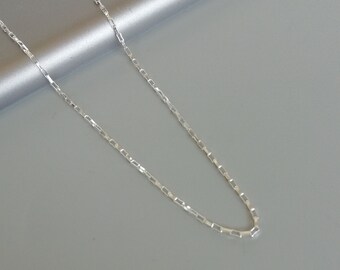 Sterling silver cable link chain | Dainty neck chain | Silver gift necklace  | Minimalist jewelry | Casual necklace | Cf