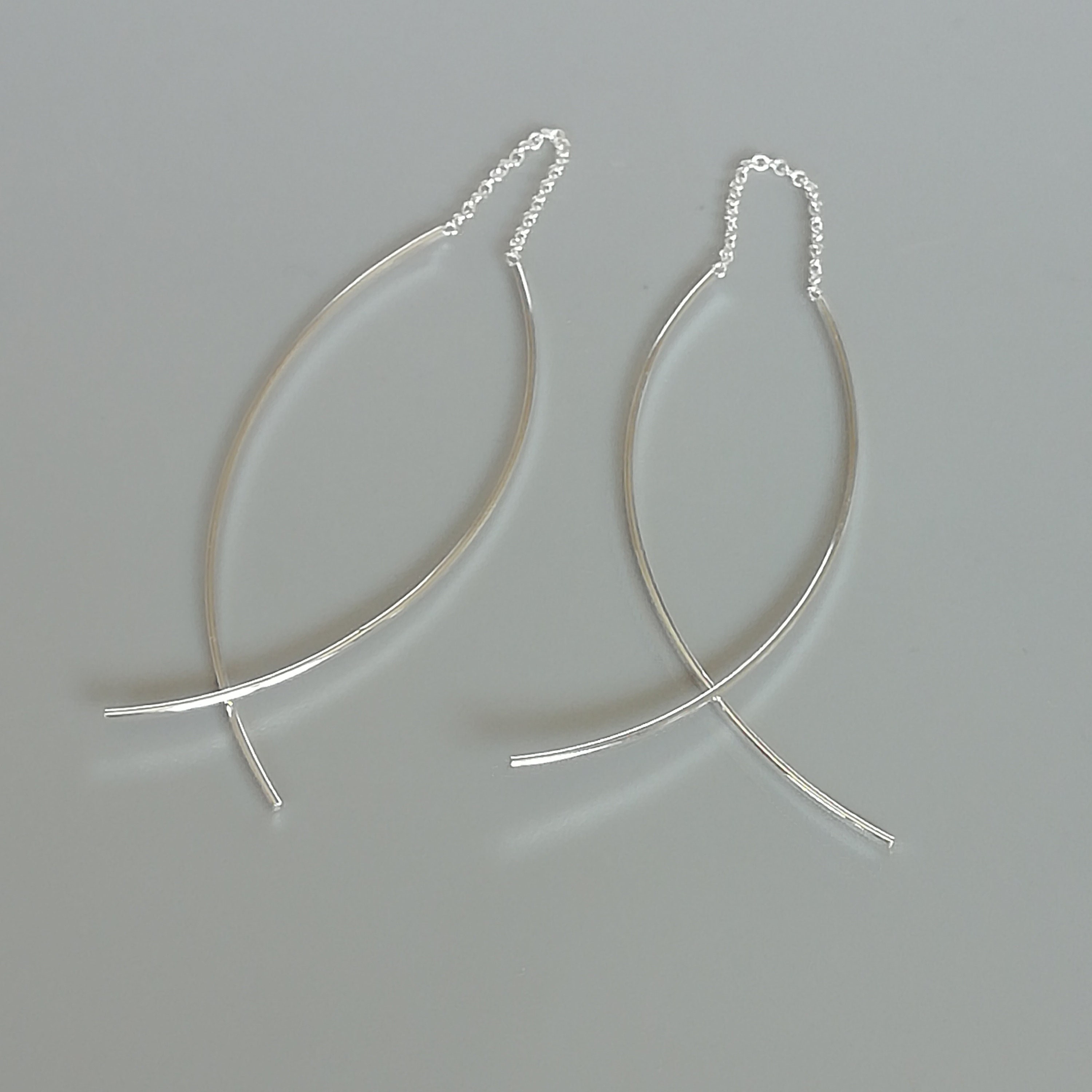 Arc Ear Threader | Chain Ear Threader | Sterling Silver