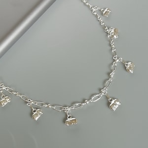 Tiny elephant charms anklet | Sterling silver foot chain | Elephant anklet | Feet jewelry | Silver anklet | Anklet chain | ASTS