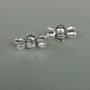 Bumble bee earrings  | Sterling silver tiny bee ear studs | Cartilage studs | Boho jewelry | Little girls gift | Tragus studs | E716