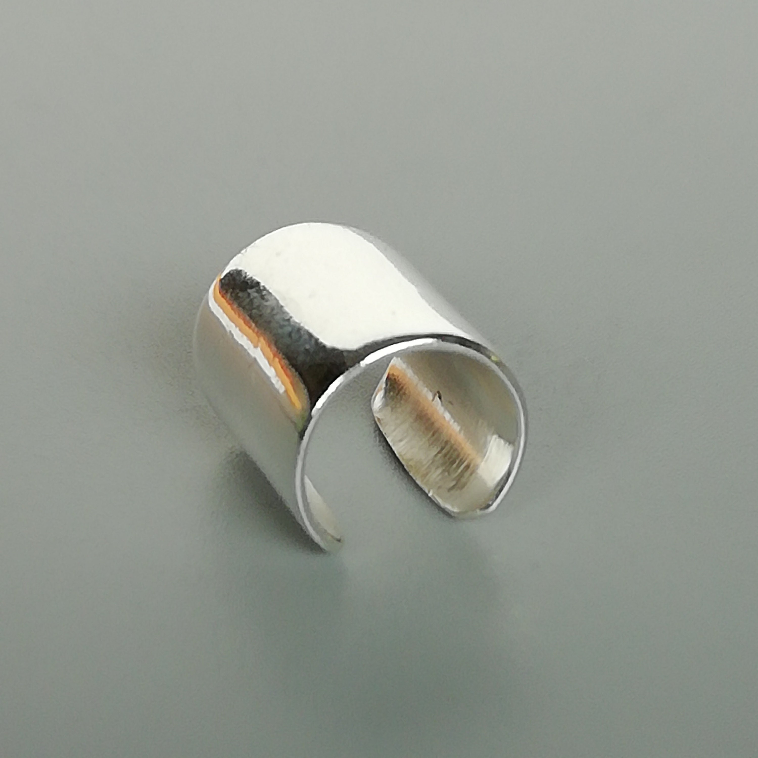 本当に信頼出来る店 Sterling Silver Tube Ear Cuff | Chunky Ear Wrap | Wide Helix アクセサリー