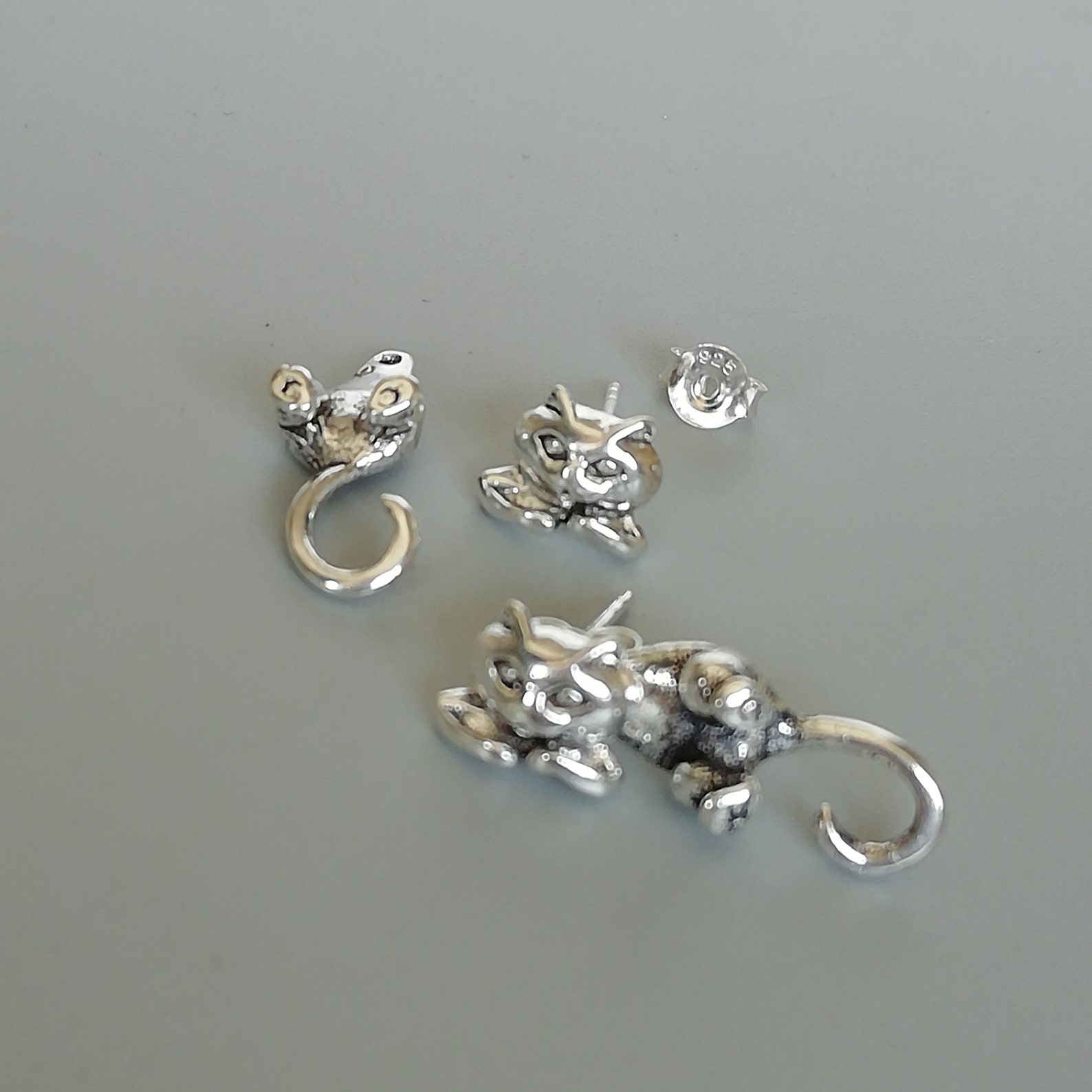 Sterling Silver Cat Ear Jacket Double Side Cat Ear Cuff Etsy