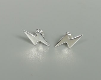 Goujons éclair | Boucles d'oreilles boulon | Goujons argentés | Bijoux minimalistes | Boucles d'oreilles en argent | Minuscules clous argentés | ENCN