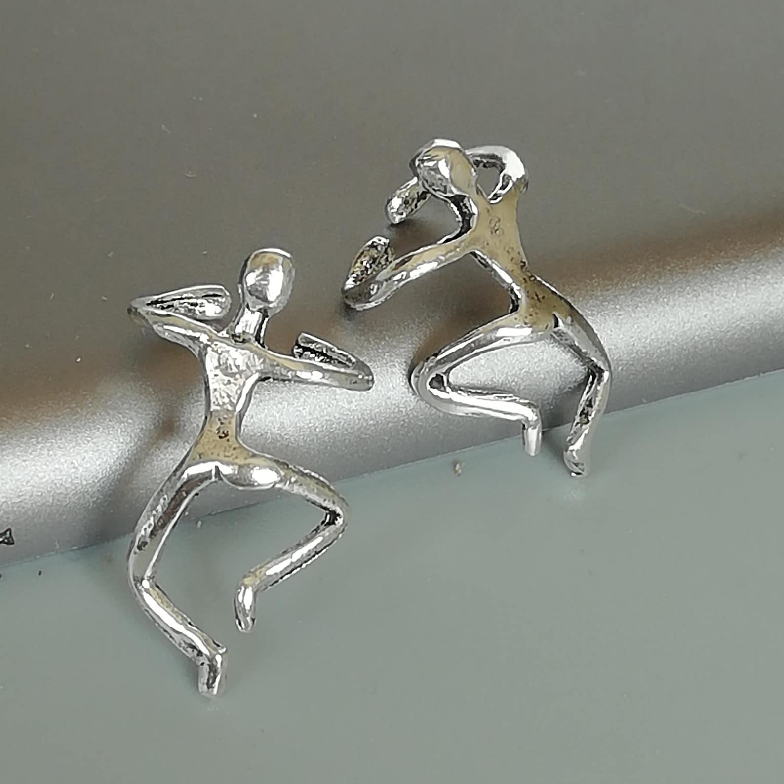 Climbing man ear cuff Sterling silver ear climber No Etsy