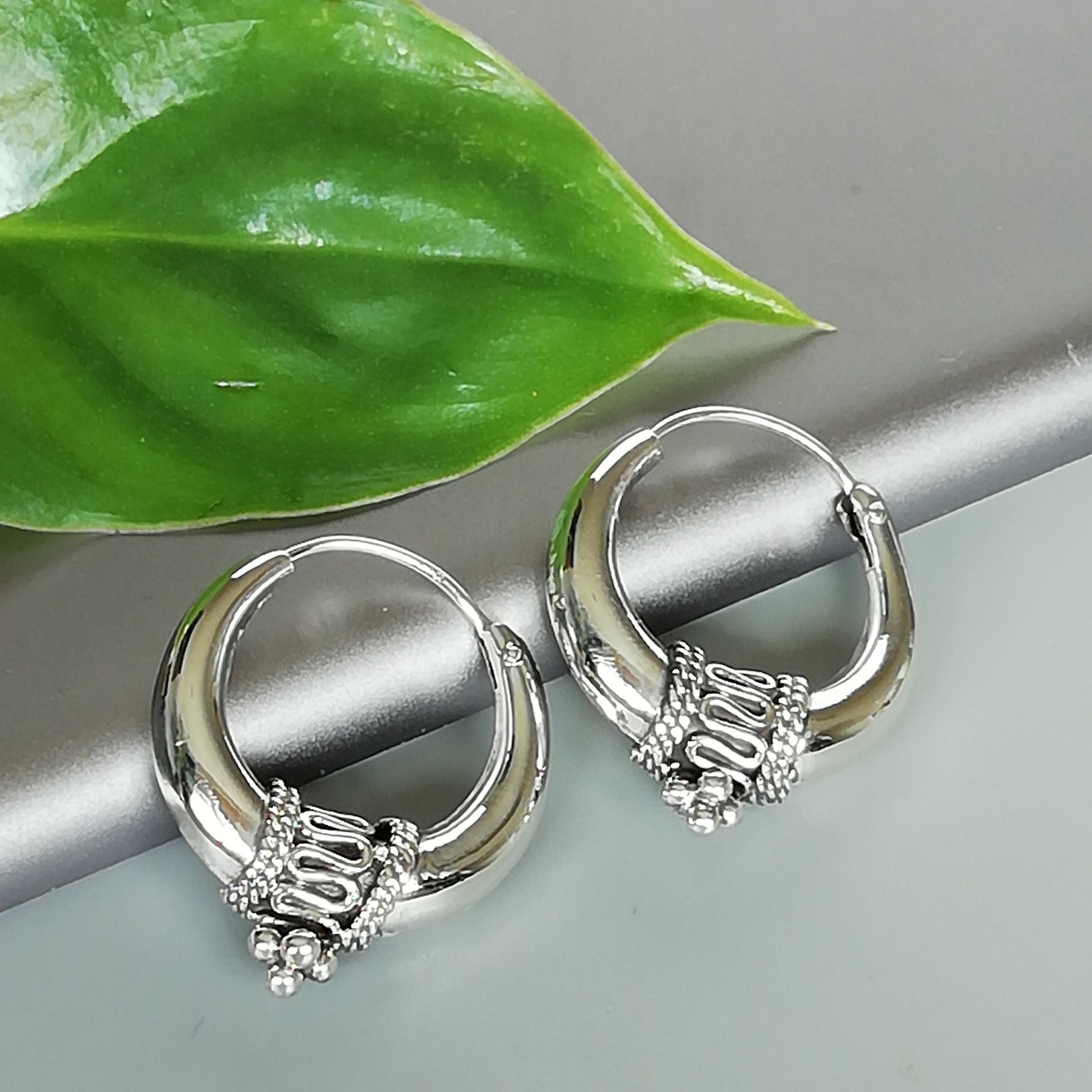 SILVER925 WIDE HOOP EARRINGS/シルバー/ピアス Amazon.com: 925 Sterling Silver Polished Chunky Hoop