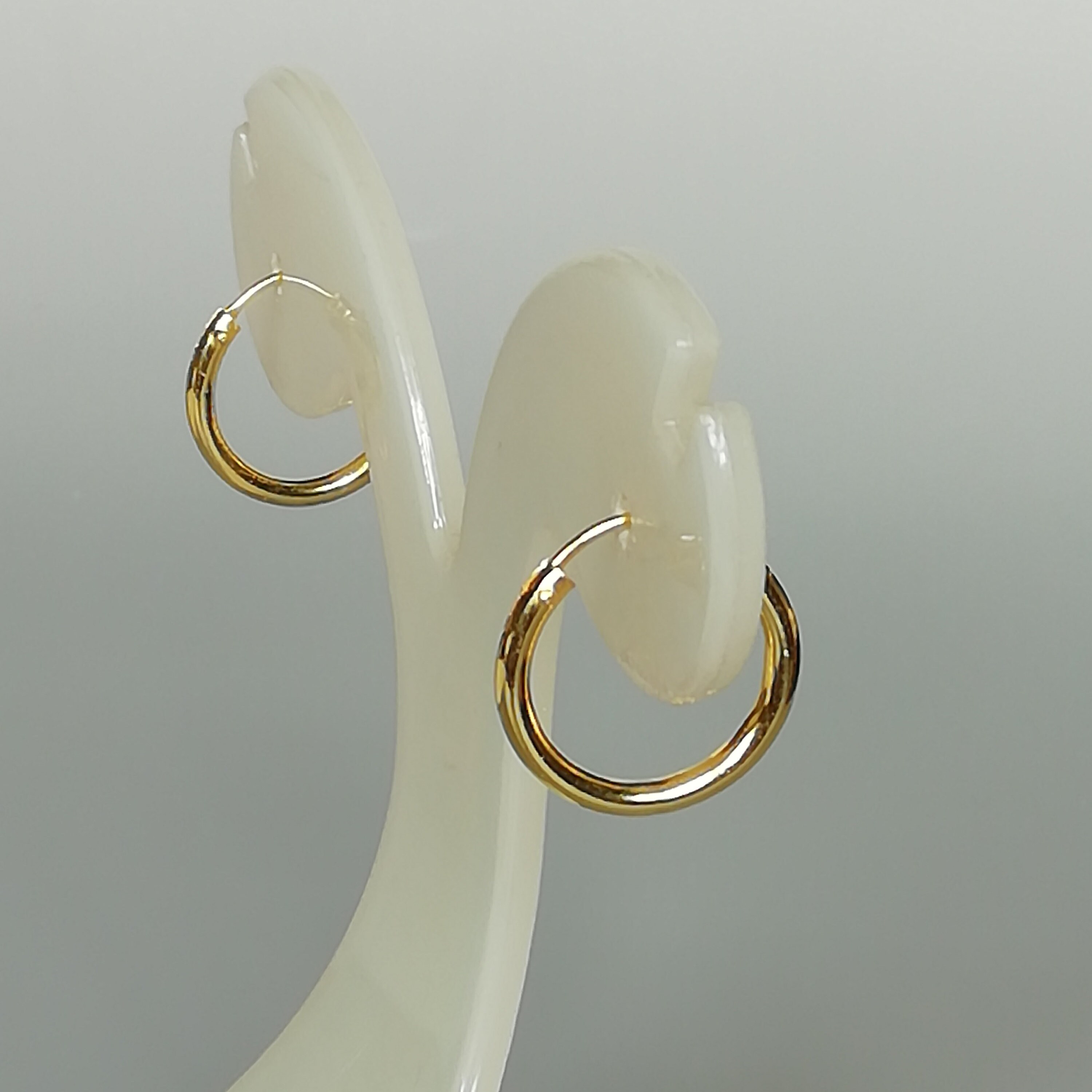 Gold Hoop Earrings | 16mm Gold Plated Hoops | Endless Ear