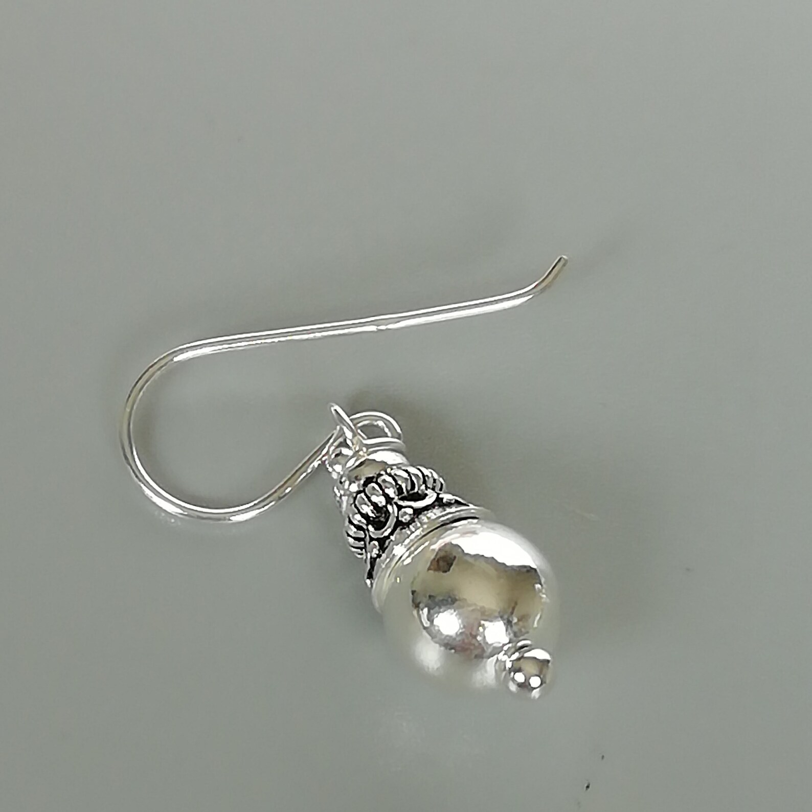 Ball Danglers Earrings - Silver